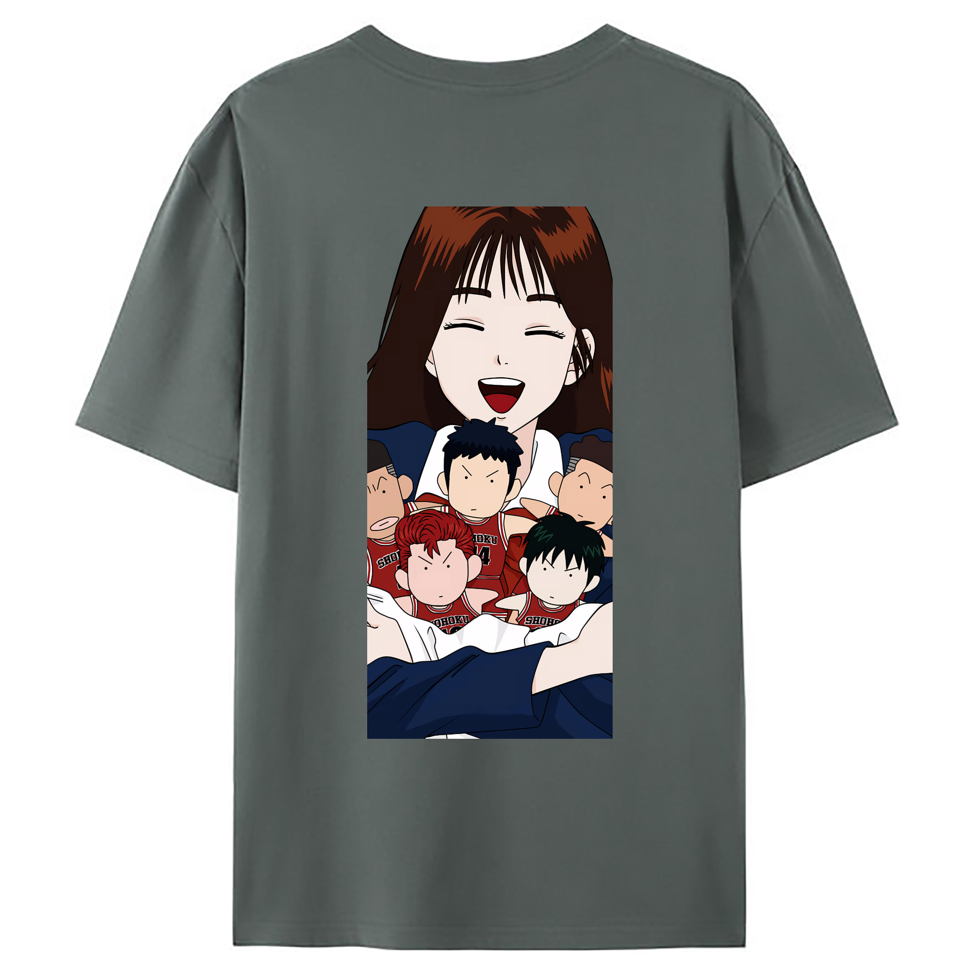 （画像用） SLAM DUNK／スラムダンク 綿100％ メンズ半袖Tシャツ（バックプリント） 通気性